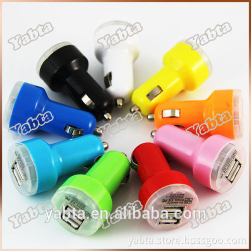 wholesale 2 in 1 dual port usb car charger, 2.1A rapid dual car charger adaptor for iphone & ipad